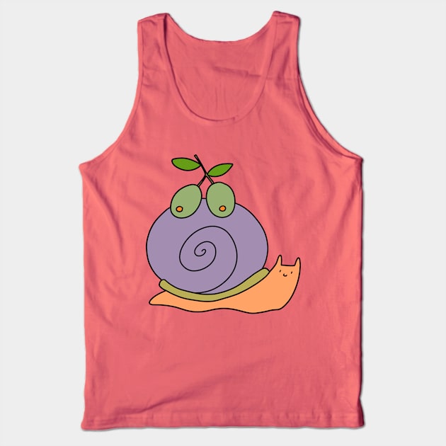 Olive Snail Tank Top by saradaboru